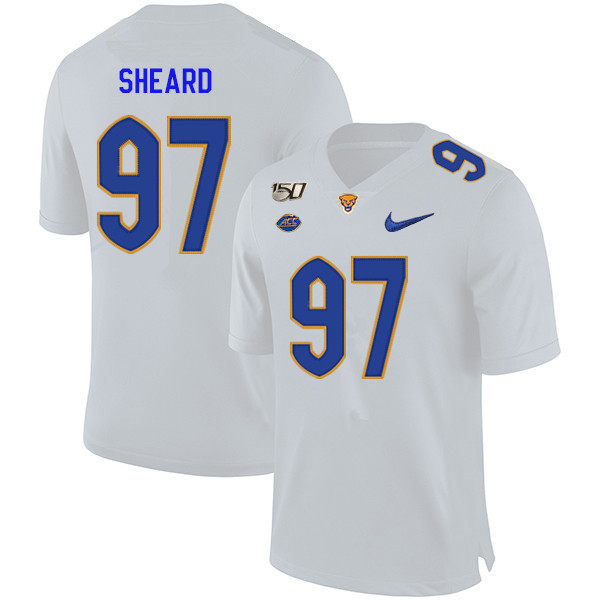 2019 Men #97 Jabaal Sheard Pitt Panthers College Football Jerseys Sale-White